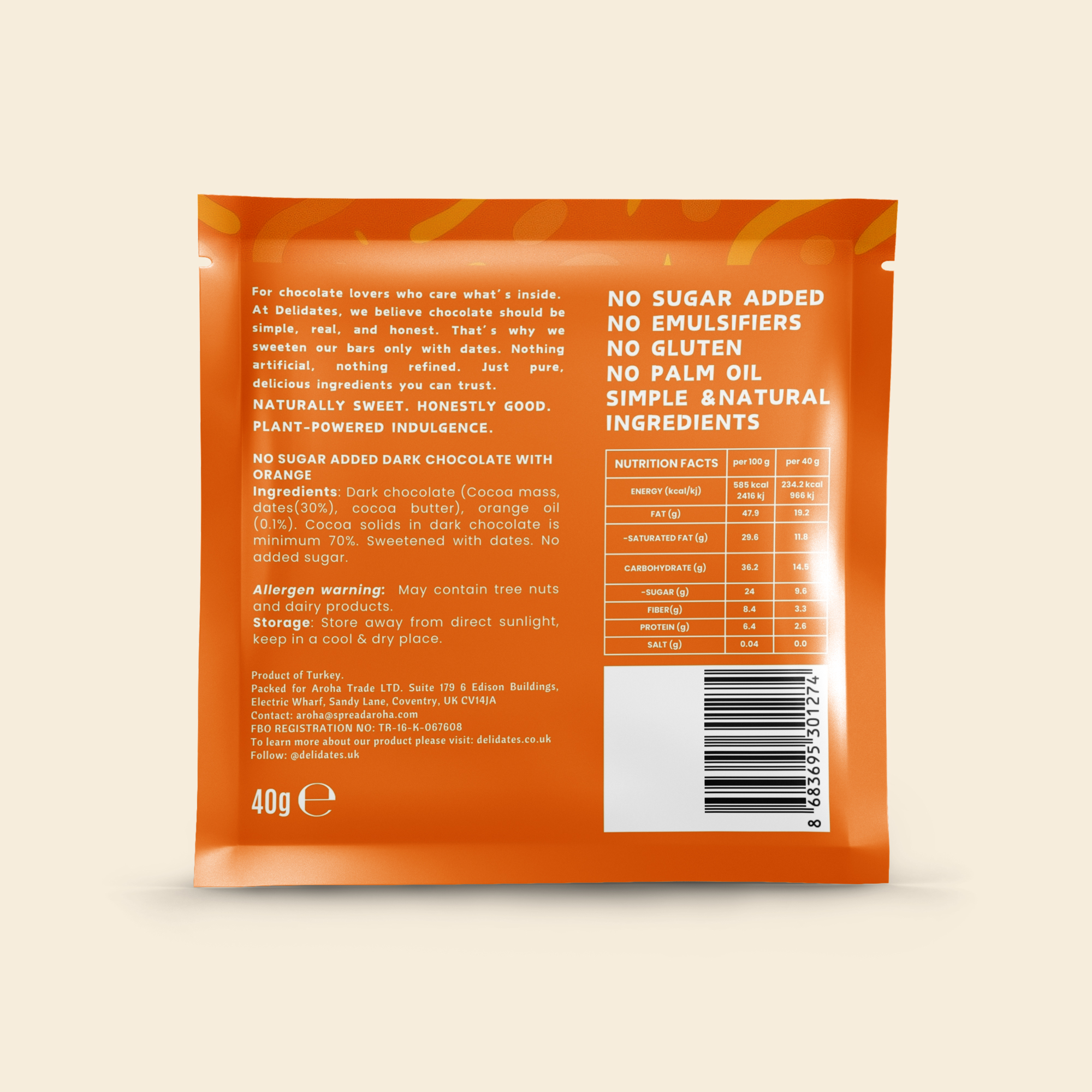 Delidates Orange Date Dark Chocolate third image
